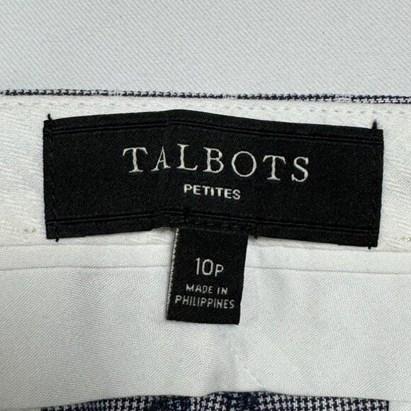 Talbots Gray Houndstooth Polka Dot Career Work Dress Pants Womens 10P - Picture 12 of 15